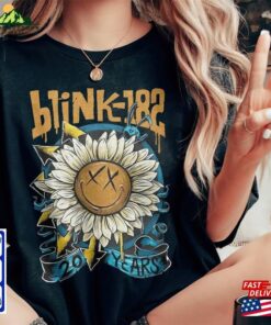 Blink 182 The World Tour 2023 T-Shirt Smile Rock Shirt Gift For Unisex Classic