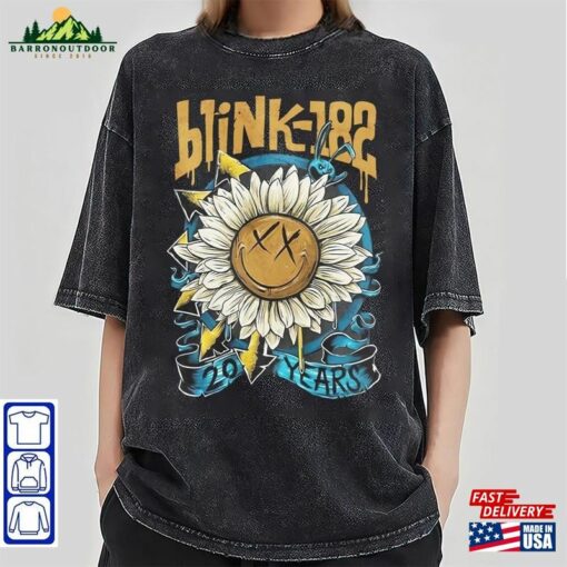 Blink 182 The World Tour 2023 T-Shirt Smile Rock Shirt Gift For Unisex Classic