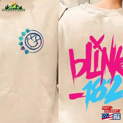 Blink 182 The World Tour Front And Back Shirt Rock N’roll T-Shirt Unisex Classic