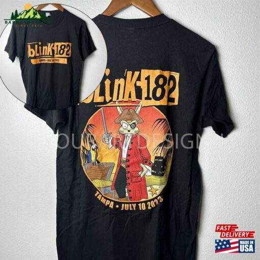 Blink 182 Tour Shirt Official Tampa Florida Show July 10 2023 The World 2024 Rock N Hoodie Unisex