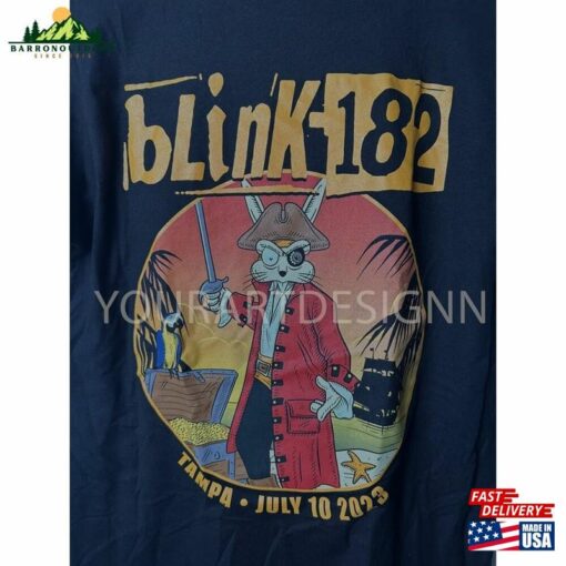 Blink 182 Tour Shirt Official Tampa Florida Show July 10 2023 The World 2024 Rock N Hoodie Unisex