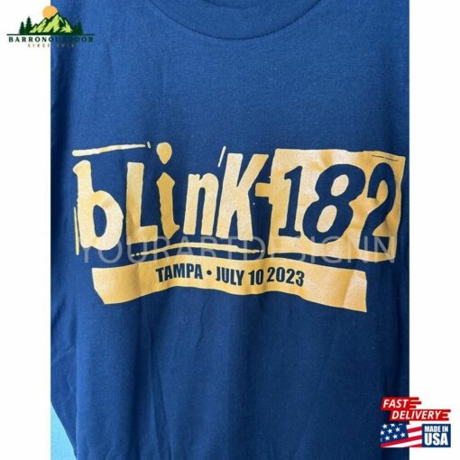 Blink 182 Tour Shirt Official Tampa Florida Show July 10 2023 The World 2024 Rock N Hoodie Unisex