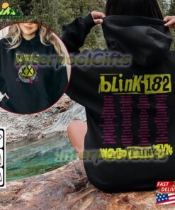Blink 182 World Tour 2023 2024 Music Shirt 2 Sides 90S Boy Band Vintage Y2k Sweatshirt Hoodie Classic