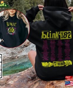 Blink 182 World Tour 2023 2024 Music Shirt 2 Sides 90S Boy Band Vintage Y2k Sweatshirt T-Shirt Classic Blink 182 World Tour 2023 2024 Music Shirt 2 Sides 90S Boy Band Vintage Y2k Sweatshirt T-Shirt Classic