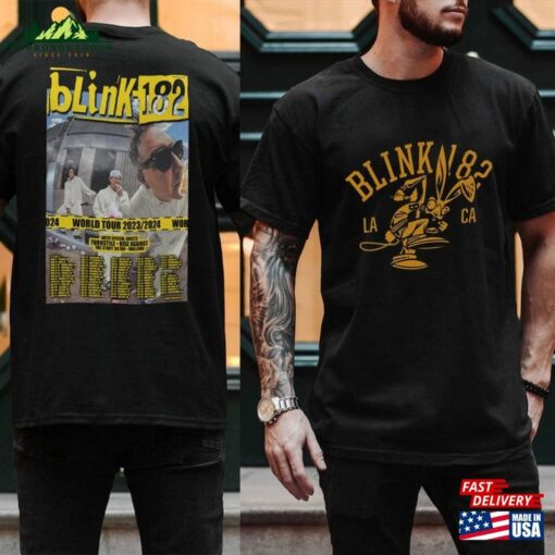 Blink 182 World Tour 2023 Design Music Concert Unisex T-Shirt Sweatshirt Hoodie