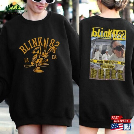 Blink 182 World Tour 2023 Design Music Concert Unisex T-Shirt Sweatshirt Hoodie Classic