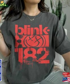 Blink 182 World Tour Vintage Style Neon Logo Rock Tee Shirt Classic Sweatshirt 2 Blink 182 World Tour Vintage Style Neon Logo Rock Tee Shirt Classic Sweatshirt 3