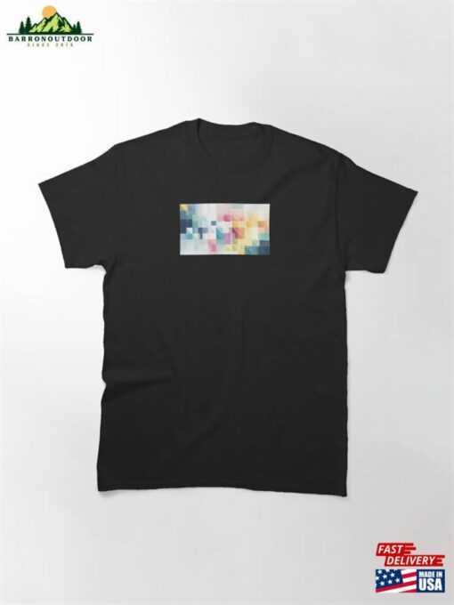 Blockchain Abstract Art Neon Block Circuits Classic T-Shirt Unisex