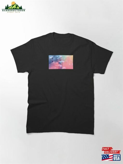 Blockchain Abstract Art Neon Blocks Classic T-Shirt Unisex