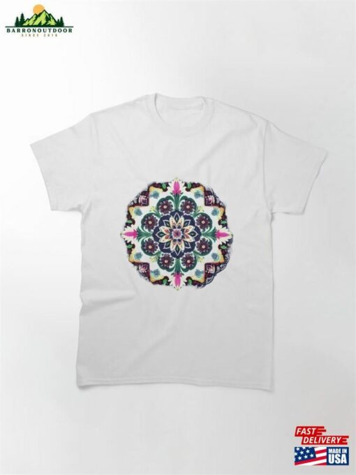 Blossom Mandala Embracing Nature’s Round Dance Classic T-Shirt Hoodie