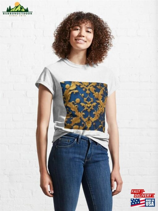 Blue Amp Gold Baroque Classic T-Shirt Hoodie