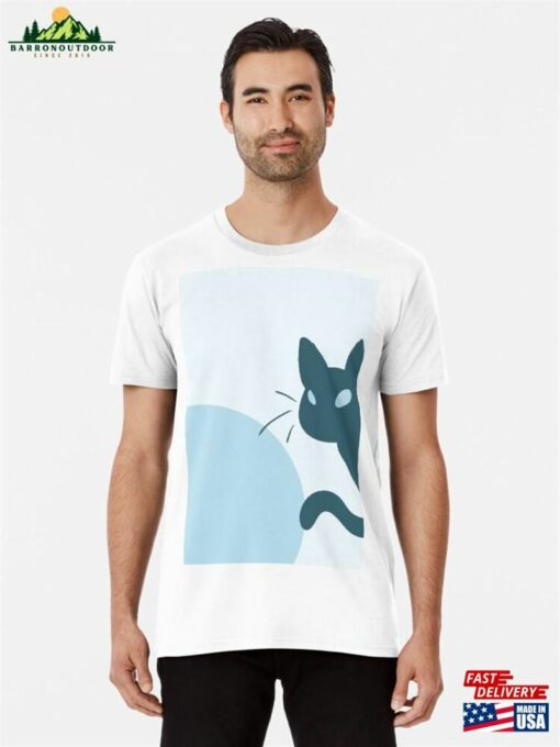 Blue Cat Shadow Premium T-Shirt Hoodie Classic