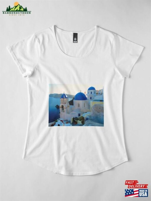 Blue Domes Of Oia Santorini Hoodie Classic