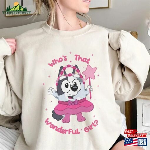 Blue Muffin Shirt Who’s That Wonderful Girl Bingo Dog Cartoon T-Shirt Classic