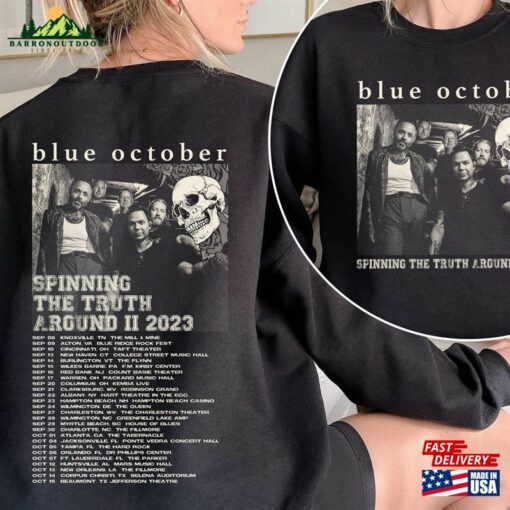 Blue October Double Side Shirt Spinning The Truth Around Tour 2023 Hoodie Unisex