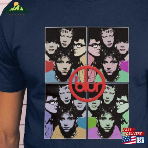 Blur British Band Pop Art Style Effect Unisex Men T-Shirt