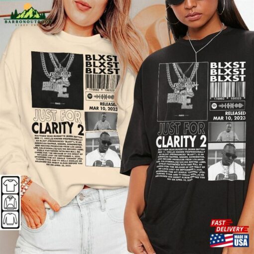 Blxst Rap Shirt Just For Clarity 2 Album 90S Classic Sweatshirt