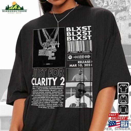 Blxst Rap Shirt Just For Clarity 2 Album 90S Classic Sweatshirt