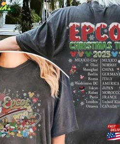 Bm® Disney Epcot Christmas Tour Two Sided Sweatshirt Comfort Colors Shirt Unisex T-Shirt