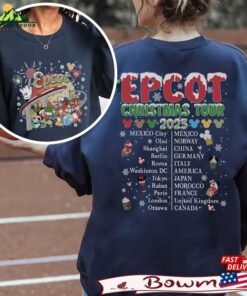 Bm® Disney Epcot Christmas Tour Two Sided Sweatshirt Comfort Colors Shirt Unisex T-Shirt 2 Bm(r) Disney Epcot Christmas Tour Two Sided Sweatshirt Comfort Colors Shirt Unisex T Shirt 3