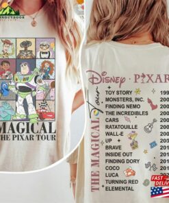 Bm® Vintage Disney Pixar Magical Tour Two Sided Comfort Color Shirt Characters Concert Music Sweatshirt Classic Hoodie Bm® Vintage Disney Pixar Magical Tour Two Sided Comfort Color Shirt Characters Concert Music Sweatshirt Classic Hoodie