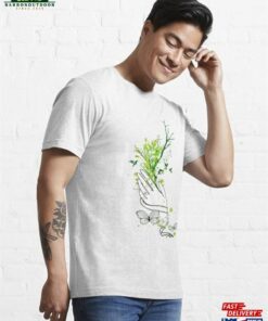 Boho Flower Power Green Nature Essential T-Shirt Classic 2 Boho Flower Power Green Nature Essential T Shirt Classic 3