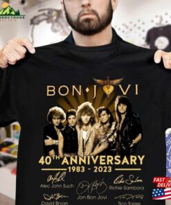 Bon Jovi 40Th Anniversary 1983 2023 Thank Memories Shirt Rock N Classic Hoodie