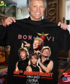 Bon Jovi Shirt Rock Band Signature 1983 2023 Classic T-Shirt