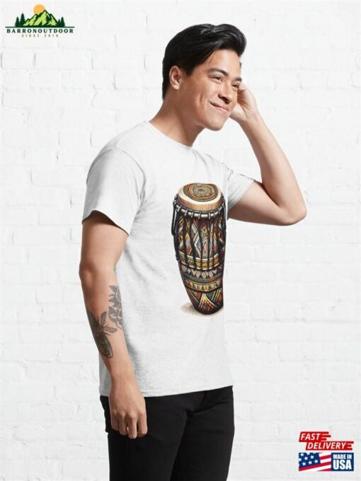 Bongo Drum With Vibrant African Tribal Pattern Classic T-Shirt Sweatshirt Hoodie