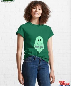 Boo You Ghost Flipping The Bird Green Classic T Shirt Hoodie Unisex 1
