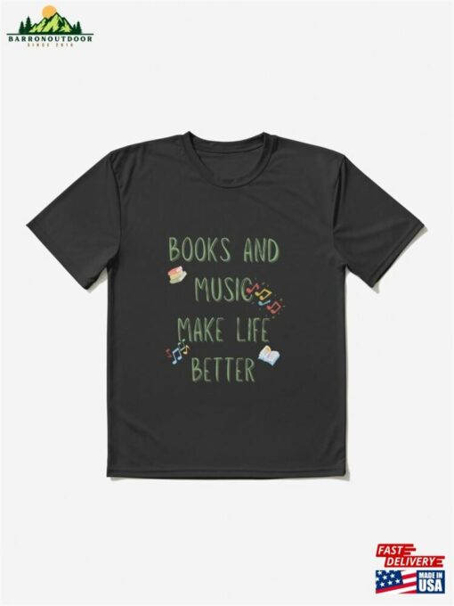 Books And Music Make Life Better T-Shirt Unisex Classic