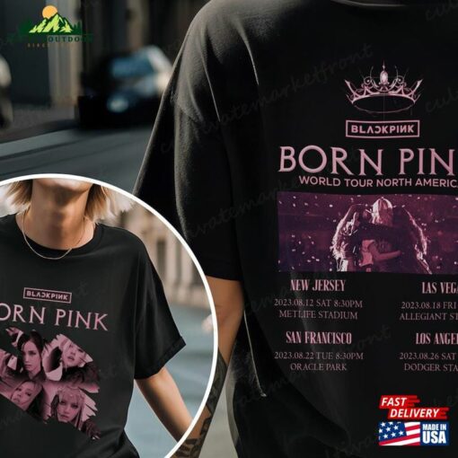 Born Pink 2023 Tour Doulbe Sides Shirt Blackpink World T-Shirt Hoodie