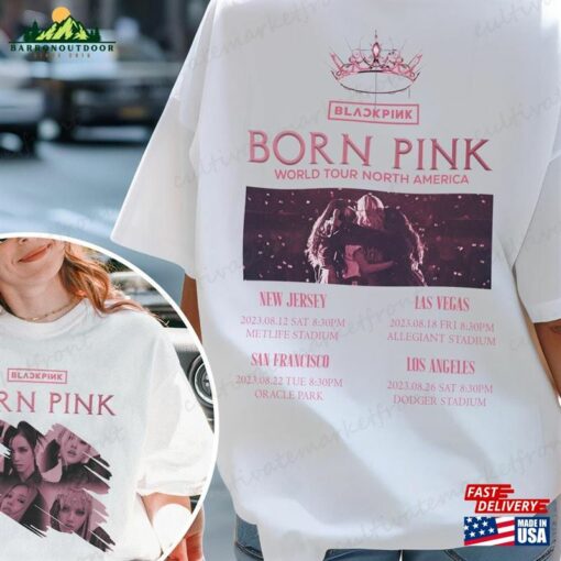 Born Pink 2023 Tour Doulbe Sides Shirt Blackpink World T-Shirt Hoodie