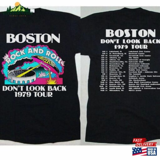 Boston Rock Band Don’t Look Back 1979 Tour Unisex T-Shirt Hoodie