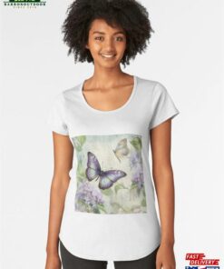 Botanical Grace Butterflies And Lilacs Premium Scoop T-Shirt Classic Sweatshirt Botanical Grace Butterflies And Lilacs Premium Scoop T-Shirt Classic Sweatshirt