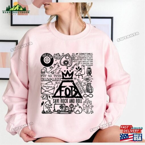 Boy Doodle Art Shirt Vintage Gift For Fan Fall Out Lyric Merch Tee Classic Hoodie