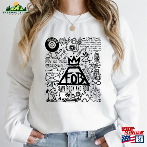 Boy Doodle Art Shirt Vintage Gift For Fan Fall Out Lyric Merch Tee T-Shirt Hoodie