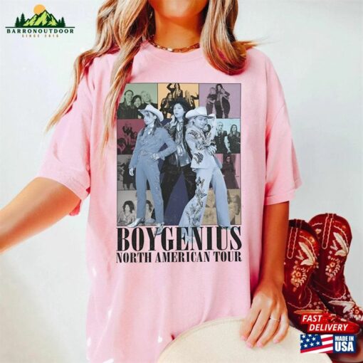 Boygenius Band Retro Shirt The Record Indie Rock Music Tour 2023 Phoebe Bridgers Fan Sweatshirt T-Shirt