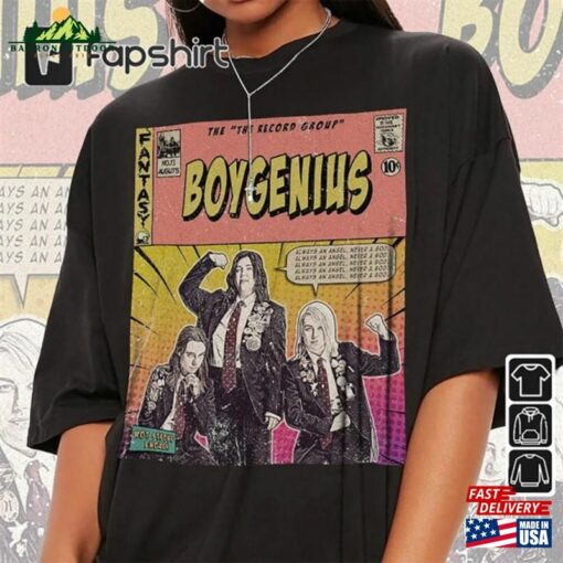 Boygenius Comic Shirt 90S Vintage Merch Book Art Not Strong Enough The Record Album World Tour Ticket 2023 Graphic Tee Gift V1 Hoodie Sweatshirt