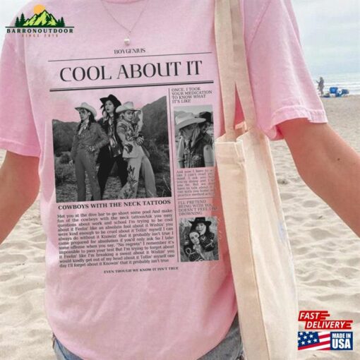 Boygenius Cool About It Newspaper Unisex T-Shirt Classic