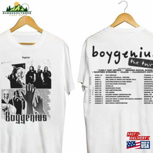 Boygenius Merch T-Shirt The Record Indie Rock Music Tour 2023 Phoebe Bridgers Julien Baker Lucy Dacus 20 Dollars Tooth Tracklist Unisex