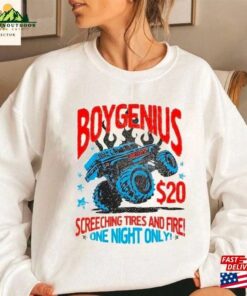 Boygenius Screeching Tires And Fire Vintage Unisex Tee Shirt Rock Sweatshirt Classic Boygenius Screeching Tires And Fire Vintage Unisex Tee Shirt Rock Sweatshirt Classic