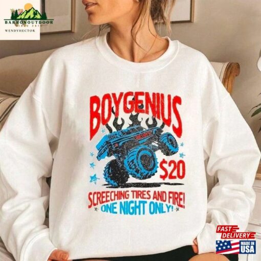 Boygenius Screeching Tires And Fire Vintage Unisex Tee Shirt Rock Sweatshirt Classic