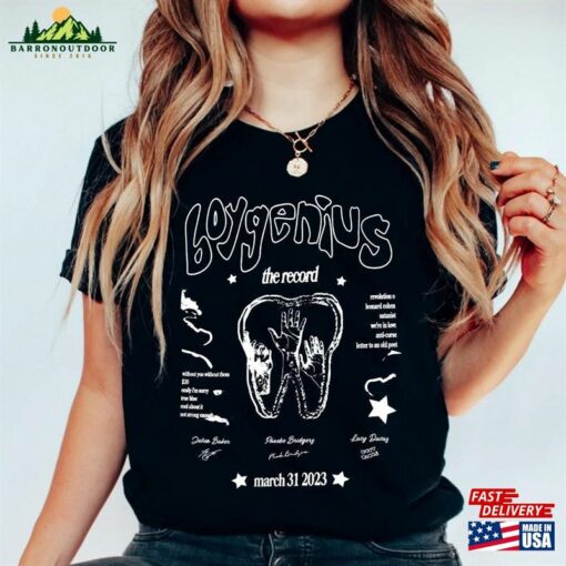 Boygenuiss Graphic Tour Shirt Boygenius Merch Band Unisex Classic