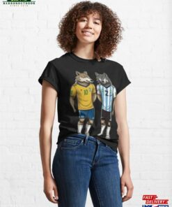 Brazil And Argentina The Clash Of Two Wolves Classic T-Shirt Hoodie