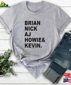 Brian Nick Aj Howie Kevin T-Shirt Boy Band Tee Unisex Classic 2 Brian Nick Aj Howie Kevin T Shirt Boy Band Tee Unisex Classic 3
