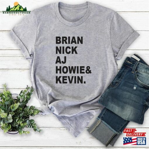 Brian Nick Aj Howie Kevin T-Shirt Boy Band Tee Unisex Classic