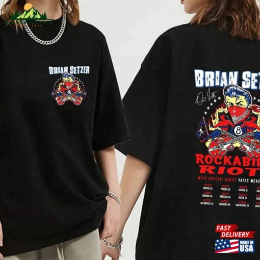 Brian Setzer Rockabilly Riot! 2024 Tour Shirt Fan Concert Hoodie Classic