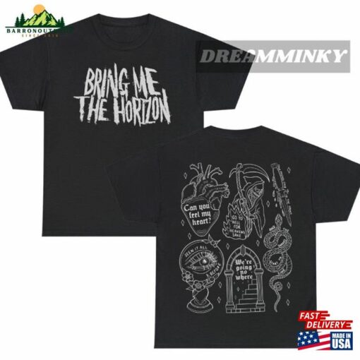 Bring Me The Horizon Doodle Art Hoodie Vintage Album Lyric Merch Tee Shirt Classic Unisex