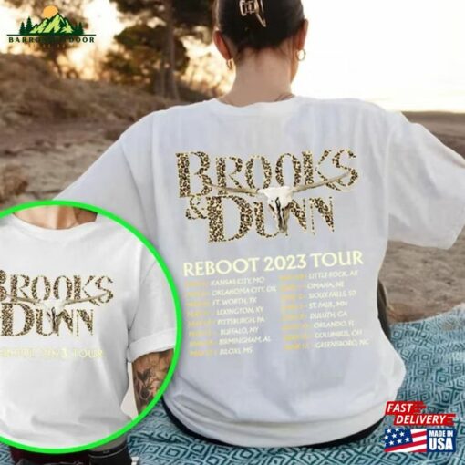 Brooks Dunn 2023 Tour Date T-Shirt 2 Sides Western Tee Hoodie